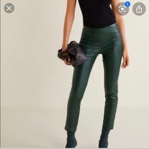 Mango vegan faux leather slim pants